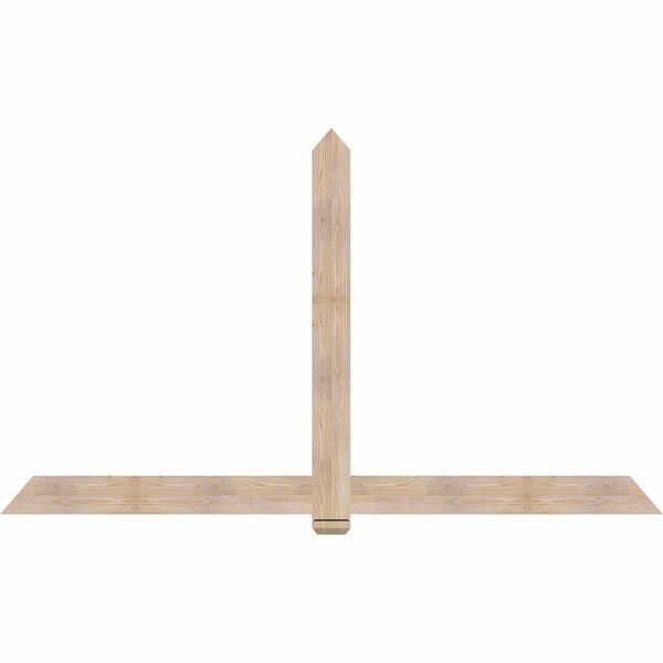 Ekena Millwork Eugene Smooth Timber Gable Bracket, Douglas Fir, 96"W x 56"H x 1 1/2"D x 5 1/2"F, 14/12 Pitch GBW096X56X0206EUG00SDF - main